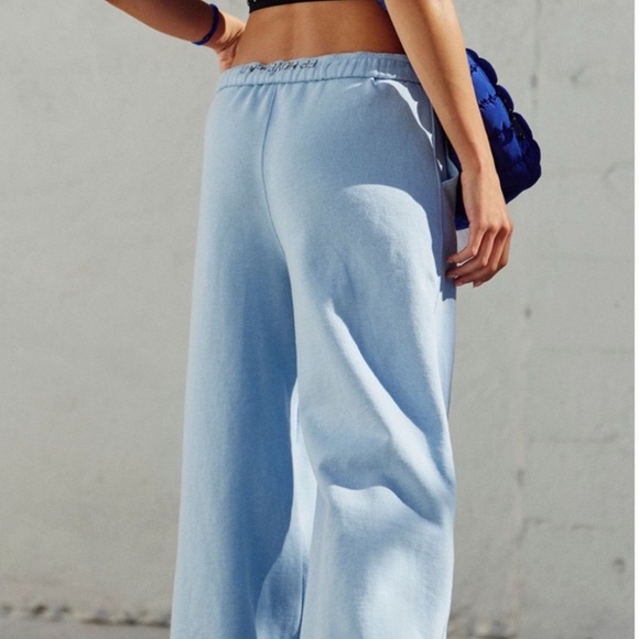 Free People Movement For The Win Blue Wide Leg Sweatpants Sz XL NWT - Picture 4 of 13
